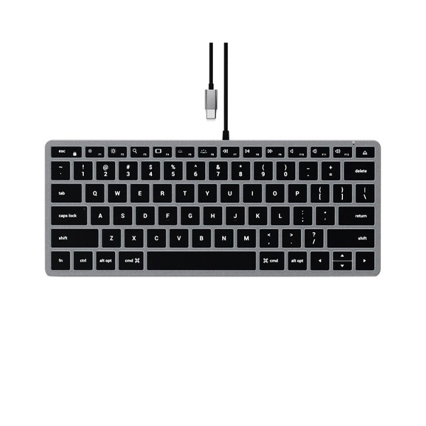 Satechi клавиатура проводная Slim W1 Rus (серый) ST-UCSW1M-RU