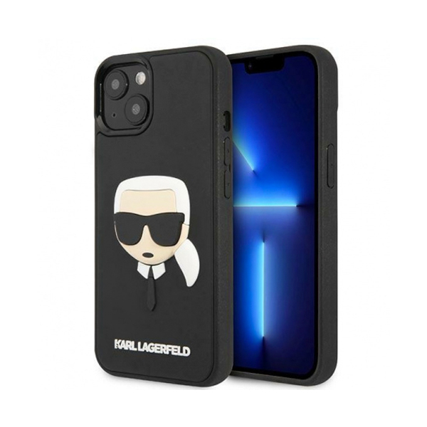 Karl Lagerfeld чехол для iPhone 14 3D Rubber Karl Head (черный) KLHCP14SKH3DBK