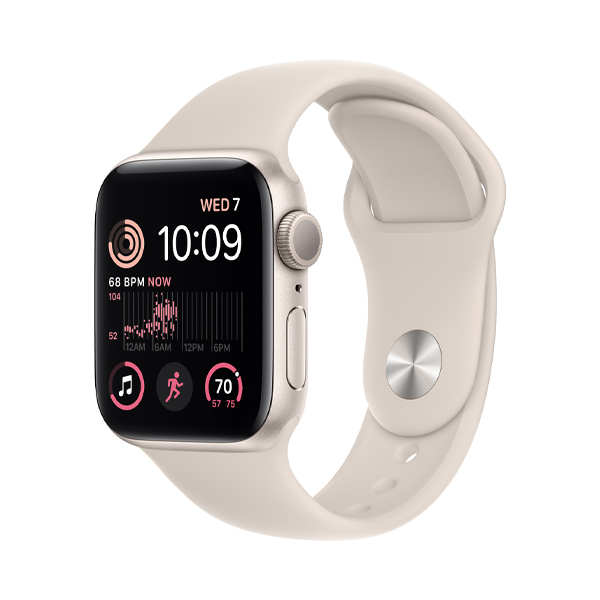 Apple Watch SE 2 40mm, сияющая звезда, спортивный бежевый ремешок S/M