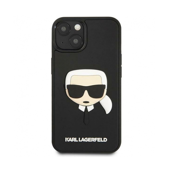 Karl Lagerfeld чехол для iPhone 14 3D Rubber Karl Head (черный) KLHCP14SKH3DBK