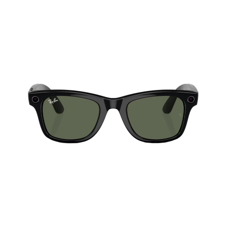 Ray-Ban экшн камера-очки Wayfarer M (Глянцевая черная оправа/Зеленые линзы) (черный) 601/7150