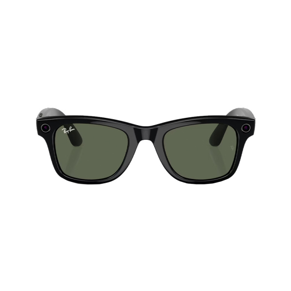 Ray-Ban экшн камера-очки Wayfarer M (Глянцевая черная оправа/Зеленые линзы) (черный) 601/7150