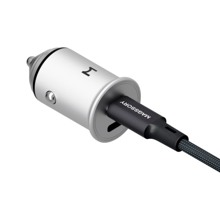 Magssory АЗУ 45W 2х Type-C + кабель Type-C/Type-C (серый) CCH002