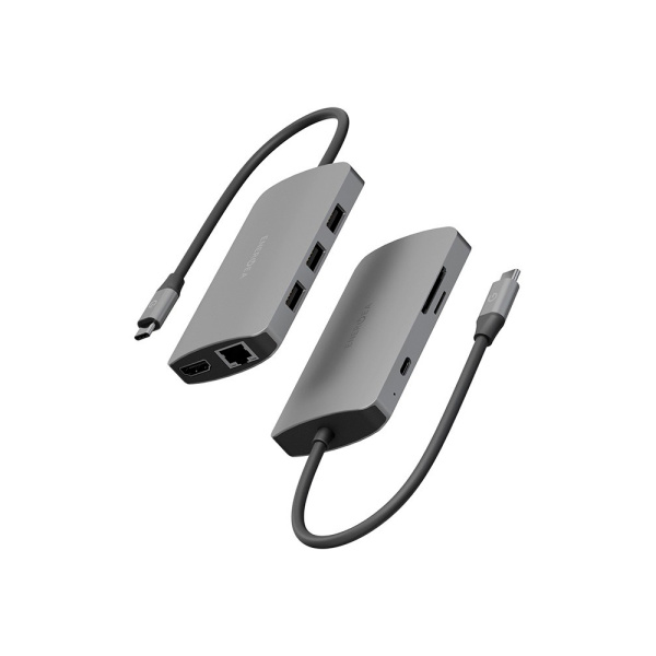 EnergEA хаб AluHub HD Pro 2 8-port Type-C Hub Adapter (серый) HUB-HDPRO2-GUN