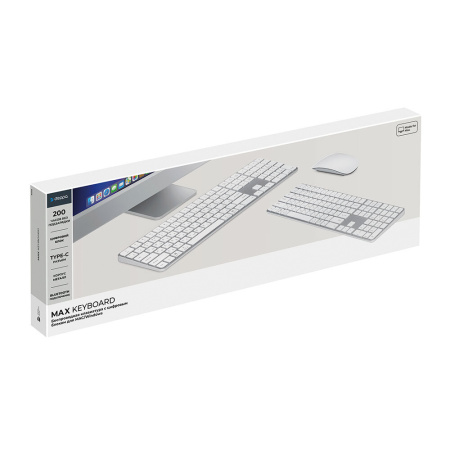 Deppa клавиатура беспроводная Max Keyboard (белый) 71111