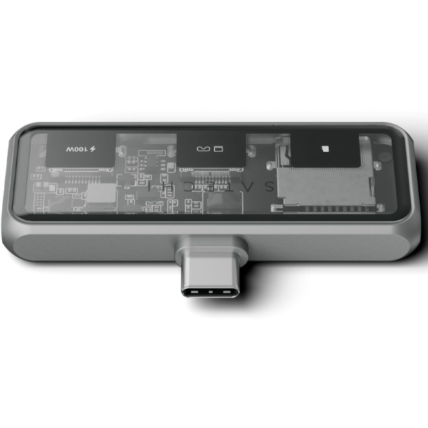 Satechi хаб Mobile XR Hub PD 100W (with microSD) (серый) ST-HXRSDM