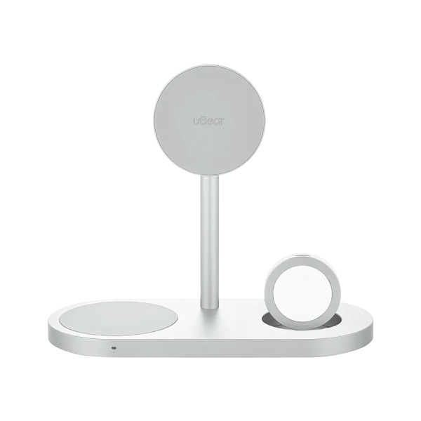 uBear БЗУ Stage Ultra Qi2 3 в 1 (серебристый) WL20SL31SU-AW