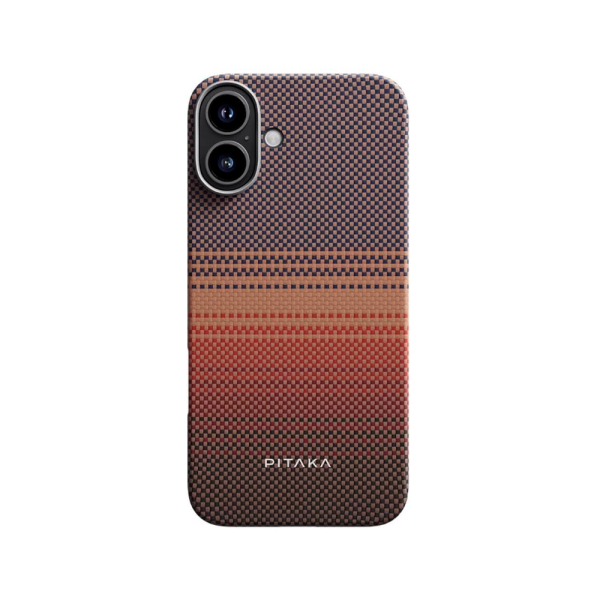 Pitaka чехол для iPhone 16 Tactile Woven Case Sunset MagSafe (принт) KI1601U