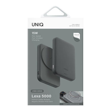 Uniq внешний аккумулятор MagSafe Lyden Lexa 15W 5000mAh (зеленый) LYDENLEXA-LGREEN