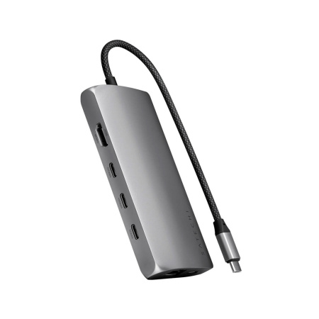 Satechi хаб USB-C Multiport Adapter 8K with Ethernet V3 (серый) ST-P8KEM