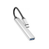 Hoco хаб Type C-USB 3.0+USB 2.0 mini adapter 4 порта HB 26 (серебристый)