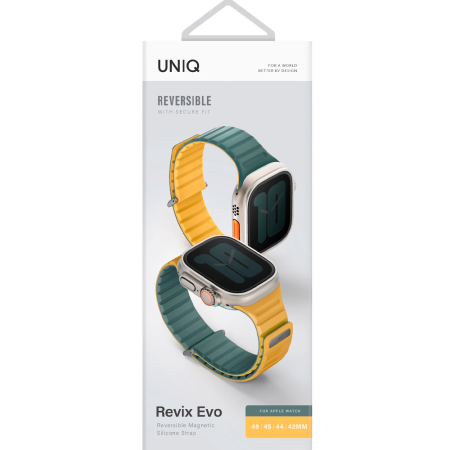 Uniq ремешок Revix Evo 46/49 мм (зеленый/желтый) 49MM-REVEVGRNBYEL
