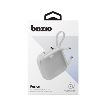 EnergEA внешний аккумулятор GoPower Fusion 10000mAh + кабель Lighning/Type-C (белый) GPW-FUSN-WHT