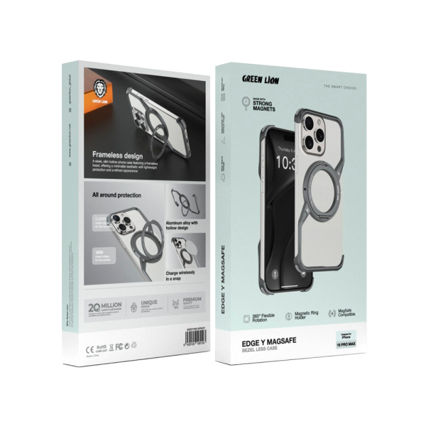 Green Lion чехол для iPhone 16 Pro Max Edge Y (серый) GNEDYMG16PMGY