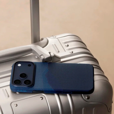 Pitaka чехол для iPhone 17 Pro Max Ultra-Slim Case PitaTap Horizon MagSafe (синий)