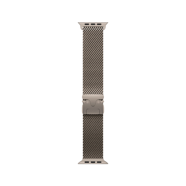 Apple Watch Ultra 3 49mm, натуральный, Titanium Milanese Loop M натуральный ремешок