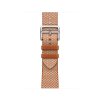 Apple Watch 11 46 Hermes, титан, серо-коричневый ремешок Toile H Single Tour Gold/Ecru