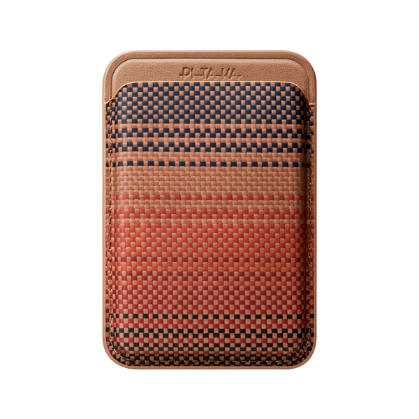 Pitaka бумажник MagSafe Woven Wallet Sunset (красный)