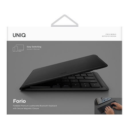 Uniq клавиатура беспроводная складная Forio Foldable Bluettoth Eng (черный) FORIO-BLACK