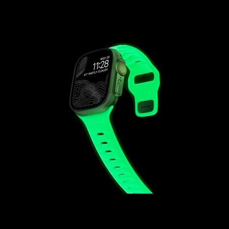 Nomad ремешок Sport Strap Glow 2.0 46/49 мм (зеленый) NM01580085