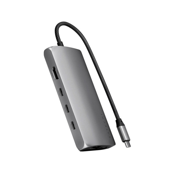 Satechi хаб USB-C Multiport Adapter 8K with Ethernet V3 (серый) ST-P8KEM
