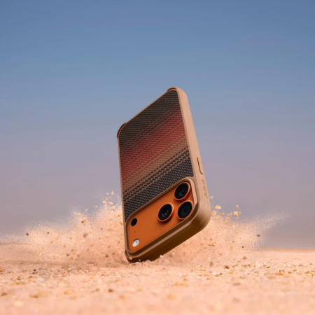 Pitaka чехол для iPhone 17 Pro Max Aramid ProGuard Case Sunset MagSafe (красный)