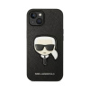 Karl Lagerfeld чехол для iPhone 14 Saffiano Karl's Head (черный) KLHCP14SSAPKHK