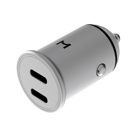 Magssory АЗУ 45W 2х Type-C + кабель Type-C/Type-C (серый) CCH002