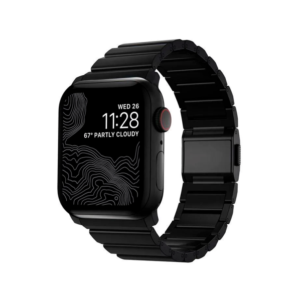 Nomad ремешок титановый Titanium Band V2 46/49 мм (черный) NM1A41BXT0