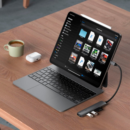 Satechi хаб 6-port Slim 4 Multiport Adapter (серый) ST-P6SM