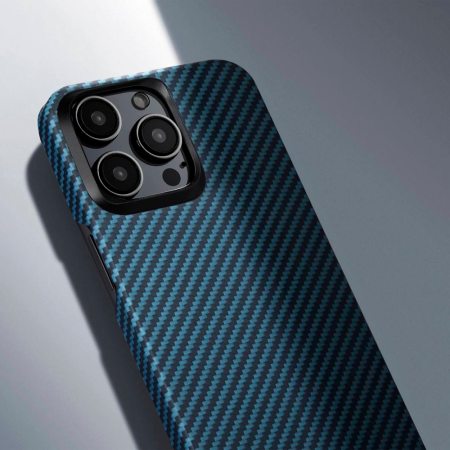 Pitaka чехол для iPhone 15 Pro MagEZ Case 4 1500D MagSafe (черно-синий в полоску) KI1508P