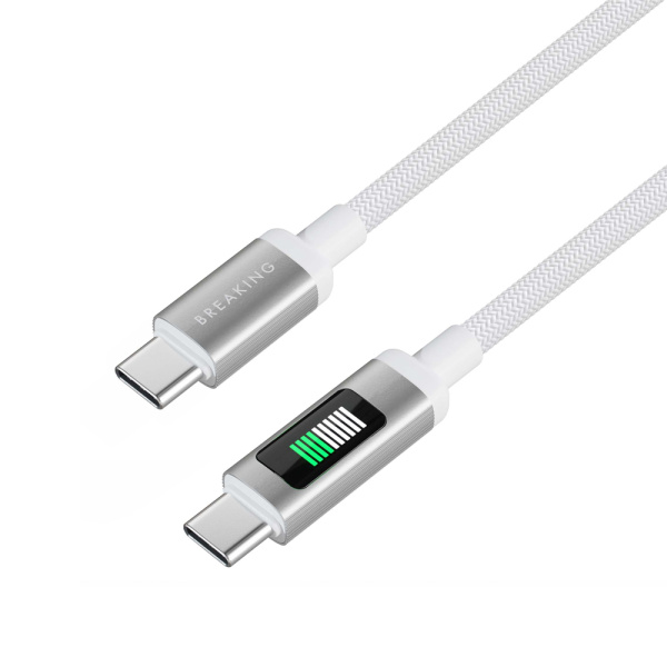 Breaking кабель Type-C/Type-C K34 1м (белый) 21735